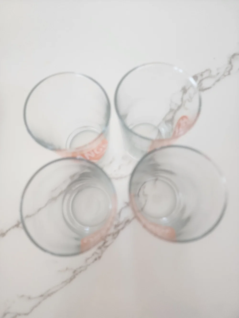 Vintage Luminarc Orange Slice Juice Glasses Set of 4 1970s Retro MCM France 4